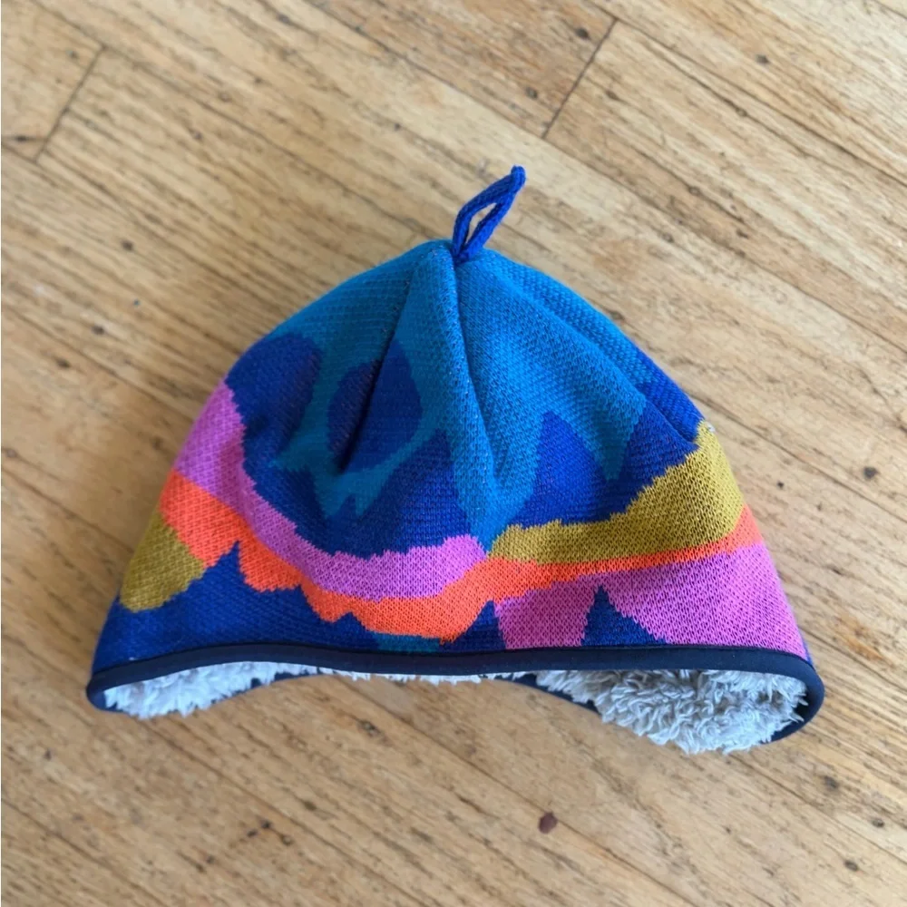 Patagonia hat with ear covers and reversible shearling 18 - 24 months - Picture 4 of 7